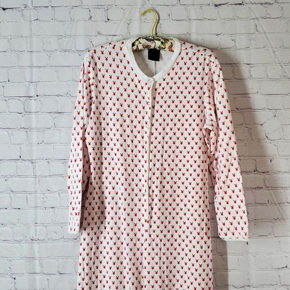 PLAYBOY Intimates & Sleepwear Vintageplayboy Red Bunny Logo Onesie Pajamas Booty Flap Sexy